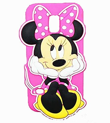 S5 Case,Galaxy S5 Case,Galaxy S5 Minnie Case,Bat King 3D Cute Cartoon Mouse Minnie Soft Silicon Gel Rubber Case Cover Skin for Samsung Galaxy S5 i9600(Minnie Smile)