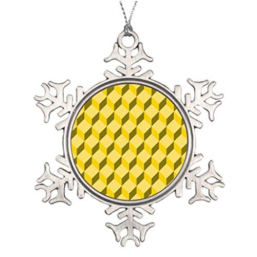 Pracy Personalised Christmas Tree Decoration staircase pattern Pattern Funny Christmas Tree Snowflake Ornaments