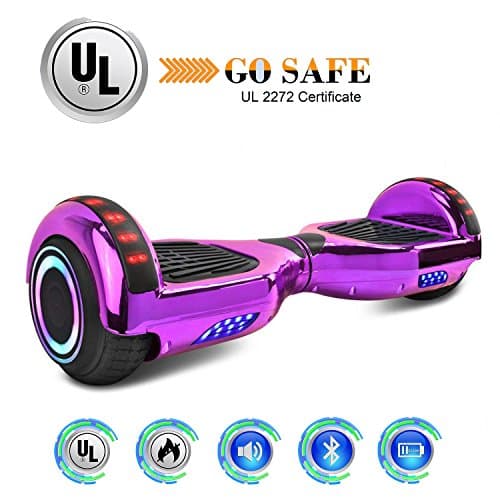 NHT Hoverboard Electric Self Balancing Scooter Hover Board with Build in Hover Board LED Running Lights Safety Certified
