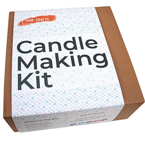 Your Crafts 10 Mixed Tin Refill Candle Making Kit - Make 10 Tin Candles Eco Soy Wax Instructions Included (Jasmine)