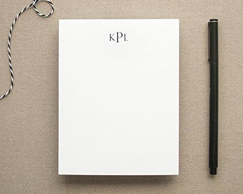 Personalized Monogrammed Notepad/Traditional Notepad with Monogram/Classic Simple Monogrammed Notepad