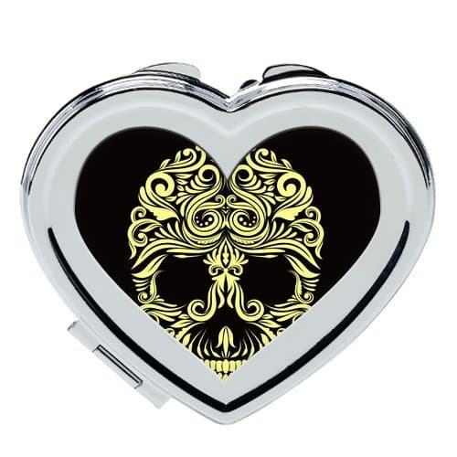 Custom Skull Heart-shaped Cosmetic Mirror