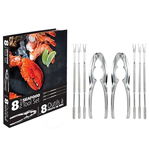 Danesco 8 Pc. Seafood Tool Set - Book-Style Gift Boxed