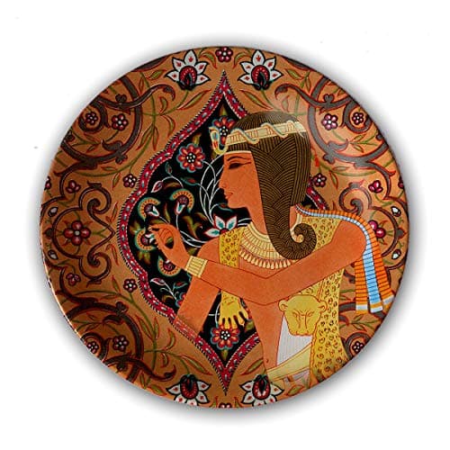 Cyahi -Wall Plates Ceramic Decor with Hook for Hanging. 7" Diameter (Mysteries of Nile)