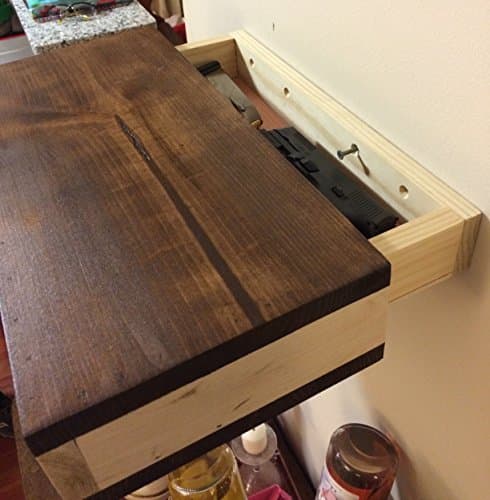 Rustic wood floating shelf with hidden compartment, rustic home decor, pine and maple wood wall shelf, reclaimed wood floating shelf