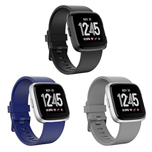 Jiamus For Fitbit Versa Strap, Silicone Fitbit Versa Bands Versa Strap Replacement