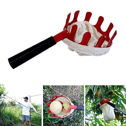 Fruit Picking Tools,Convenient Labor Saving,Practical Horticultural Picking Tools for Harvest Picking Apple Etc,Red