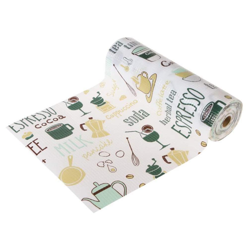 SEIFINI Multi-Function Drawer Shelf Liner Non Adhesive Foam Paper for Kitchen Cabinets, Refrigerator, Drawers Shelves, Cabinets Storage, Placemats (Green, 12'' x 196'')