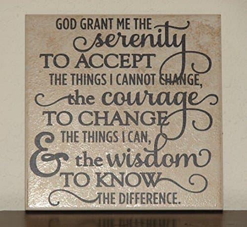 Serenity Prayer, decorative tile quote plaque