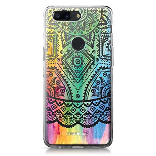 CASEiLike OnePlus 5T case, Indian Line Art 2064 Pattern TPU Case Bumper Snap-on Back Cover for OnePlus 5T