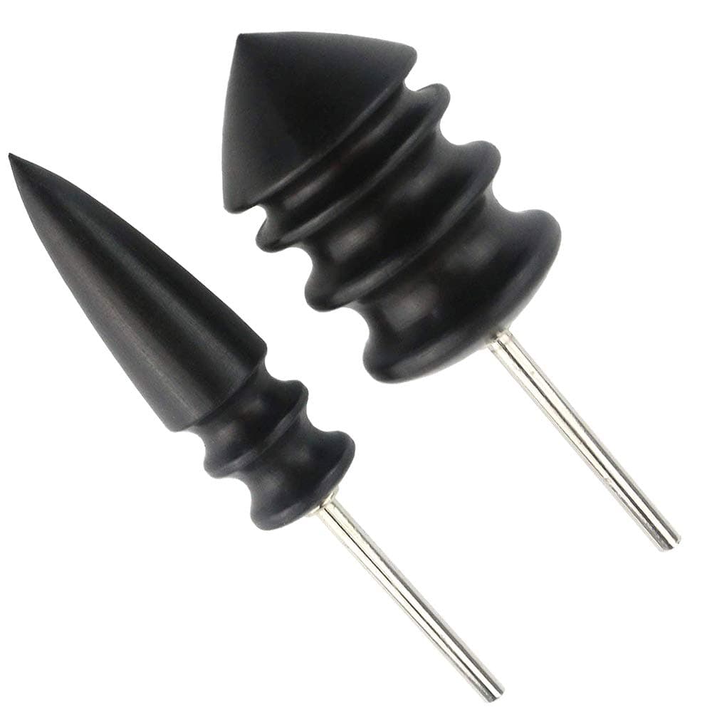 Magiin 2Pcs Leather Burnisher Leather Slicker Tool, Pointed Tip Narra Leather Slicker for Dremel Rotary Tools