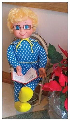 Two Mrs. Beasley Doll Laminated Refrigerator Magnets (Reading A Book &amp; Showing Off Her Ornament)