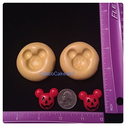 Mickey Mouse Face Jack O'Lantern Fondant Mold Set Chocolate Candy Gumpaste Soap Resin Clay