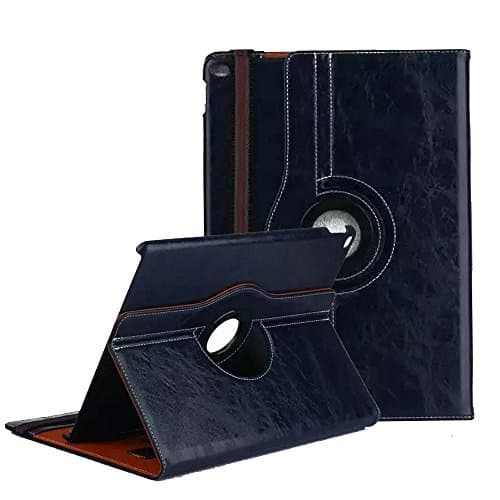 9.7 Inch iPad Pro Case,elecfan 360 Degrees Rotating Multi Function Screen Protective for Men Women Flip Folio Stand Smart Back Cover for Apple iPad Pro 9.7 inch Tablet (iPad Pro 9.7, Dark Blue)