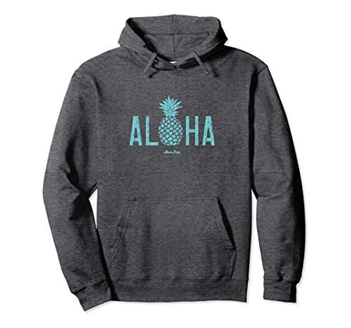 Unisex Aloha Pineapple Pullover Hoodie Small Dark Heather