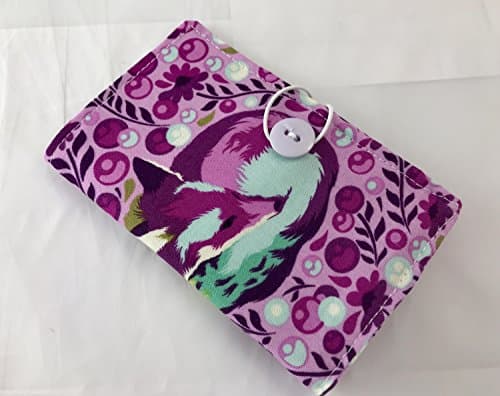 Tea Bag Wallet Case Organizer - Chipper Fox Nap in Raspberry