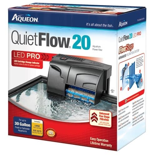 Aqueon QuietFlow 20 LED Pro Power Filter (Item #06081)