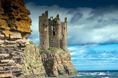 Odeletqweenry Canvas Prints Wall Art | Canvas Wrap Home Decor 24" x 36" Unframed Print, Keiss Castle Scotland - Art Print Poster, Wall Decor, Home Decor
