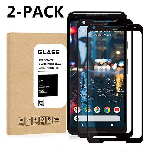 VAGAVO Google Pixel 2 XL Screen Protector [Easy to Install][HD - Clear][Case Friendly]Tempered Glass Screen Protector for Google Pixel 2 XL [2PACK][Black]
