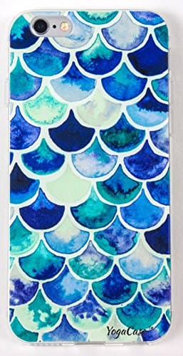 iPhone X Case, YogaCase InTrends Silicone Back Protective Cover (Blue Scales)