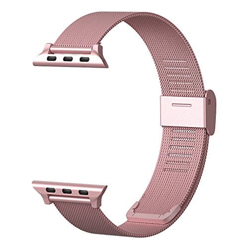 CNBEYOUNG Milanese Loop 2.0 Version Stainless Steel Bracelet Strap Replacement Band for Apple Watch Series 1 Series 2 Apple iWatch (ROSE GOLD-38MM)