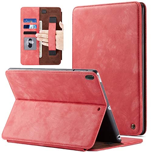 BELKA Case for iPad Pro 12.9 inch 2018, [Support Apple Pencil 2nd Gen Charging] [Hand Strap] Luxury Leather Folio Flip Cover with Auto Sleep/Wake for iPad Pro 12.9" 2018 - Red