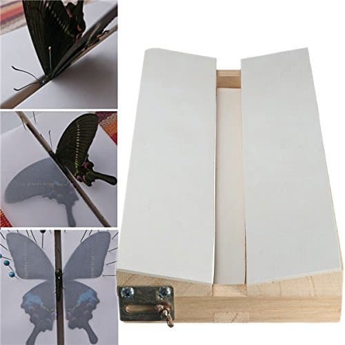 ANNIUPAdjustable Insects Butterfly Spreading Mounting Board Solid V Shape Wood Wings,New