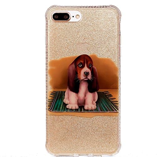 iPhone 7 Plus Case, iPhone 8 Plus Case, Wandeneng Hybrid Fancy Colorful Pattern Hard Soft Silicone Bumper Case Fit for iPhone 7 Plus (2016)/iPhone 8 Plus (2017) (Dog)