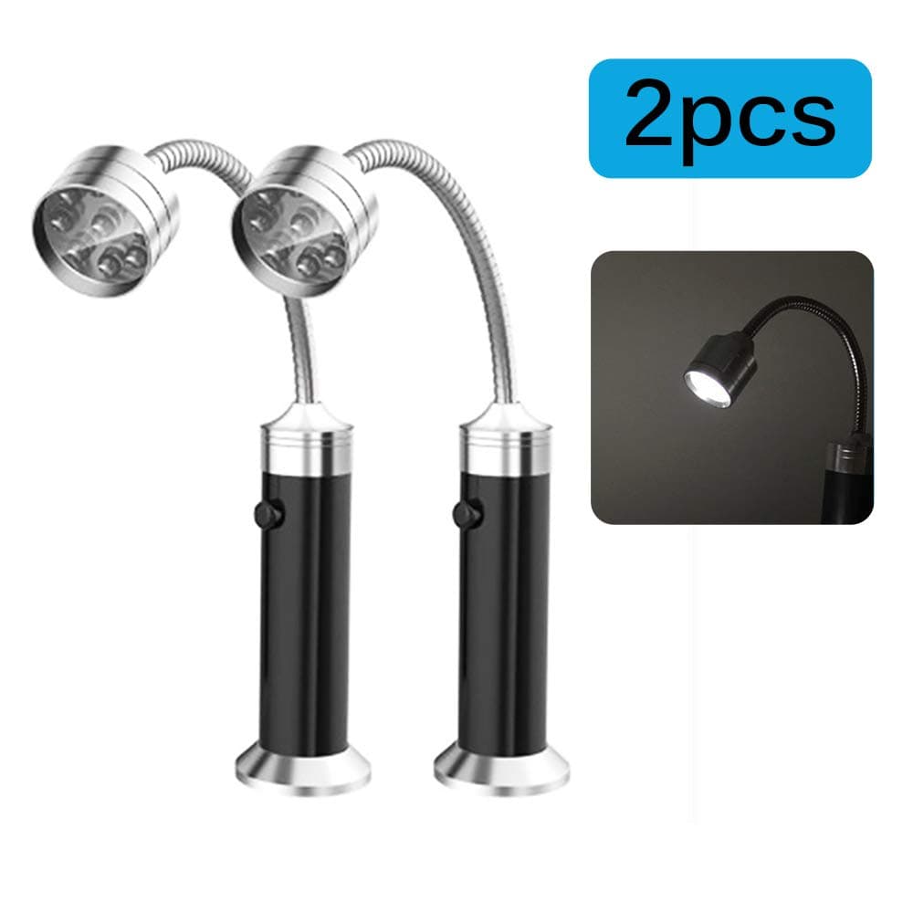 Amecty 2 Pack Barbecue Grill Light, 360 Degree Adjustable Magnetic Base Flexible BBQ Light, Weather Resistant Outdoor Grill Lights, BBQ Accessories Tools Set