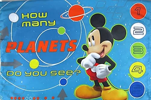 Disney Mickey Mouse Zero Gravity Pillowcase &amp; Bonus Stickers Size STANDARD Microfiber