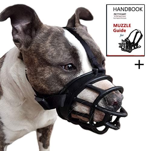 onepet Dog Muzzle, Soft Basket Muzzle for Medium Large Dogs, Best to Prevent Biting, Chewing and Barking (L-(Snout 10-11"), Black