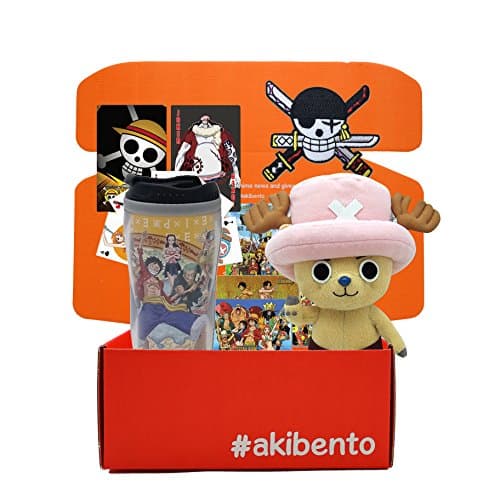 Akibento Exclusive One Piece Bundle Box(CHOPPER PLUSH, PLAYING CARDS, FOIL STICKER, ZORO NEW WORLD SKULL PATCH &amp; GROUP TUMBLER)