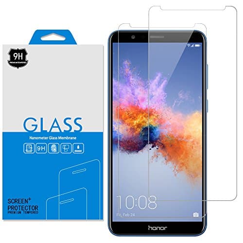 [ 2 Pack ] Swoders for Huawei Honor 7X Screen Protector, High Definition Tempered Glass 9H Hardness, [ Anti Scratch ] [ Anti Fingerprint Bubble Free ] Lifetime Replacement Warranty