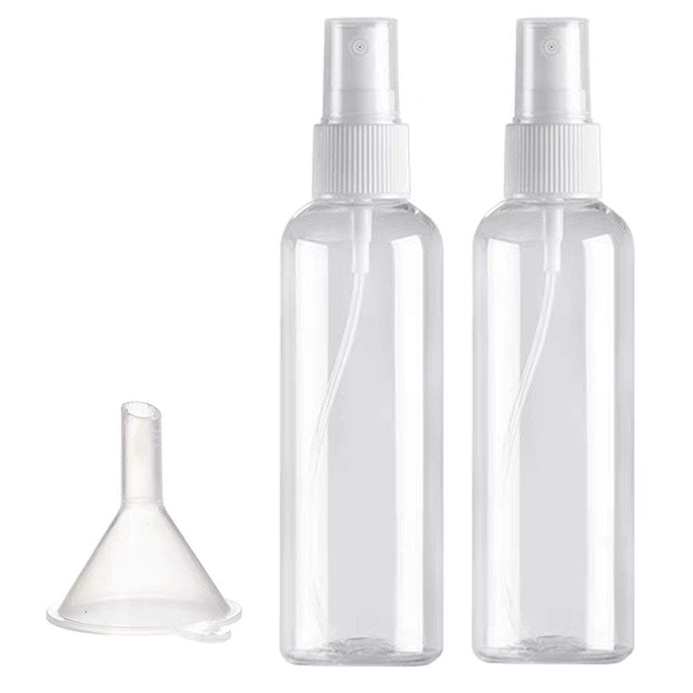 2 Pcs Spray Bottle 3.4oz/100ml Plastic Spray Bottle Split Bottle with a Small Funne