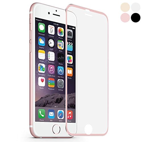 Metal 3D Full Coverage iPhone 6S Plus Screen Protector iPhone 6 Plus Tempered Glass Film Case Friendly Bubble Free (ROSE GOLD)