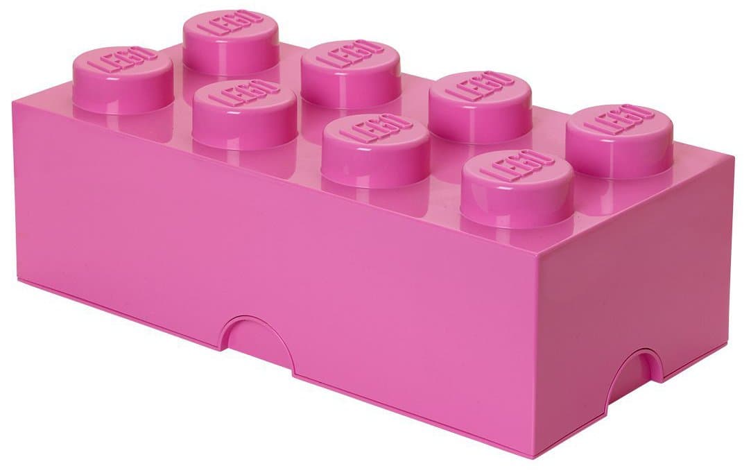 Room Copenhagen LEGO Storage Brick With 8 Knobs, in Medium Pink