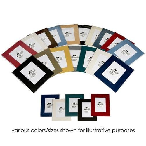 Logan Graphics Palettes Collection 12x16" Double Rectangle PreCut Mat with 8.5x11.5" Opening, Antique White/Forest Shadow