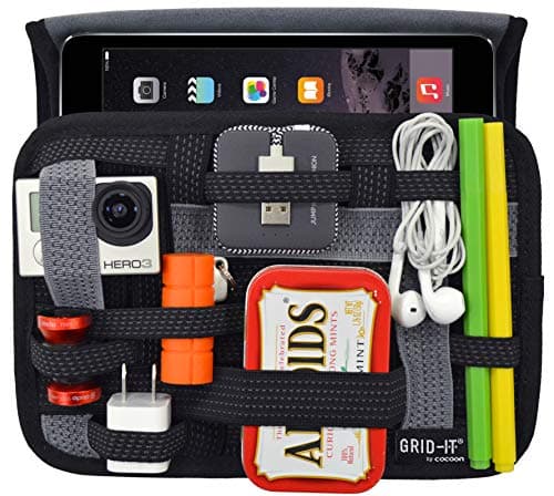 Cocoon GRID-IT WRAP - Bag & Organizer for iPad from 7 inches | Case in Neoprene for Tablet | Organizing System - Black / 23 x 3,2 x 17 cm