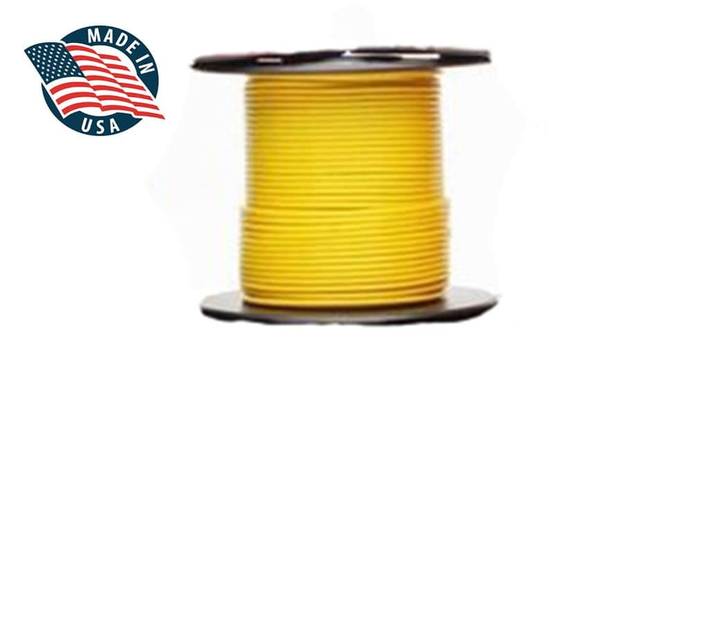 M22759/16-22 Mil-Spec Tefzel Hi-Temp stranded wire 22AWG Gauge (50FT, YELLOW)