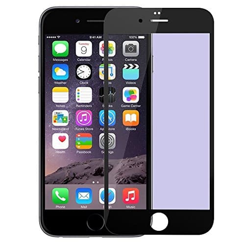 iPhone 7 Screen Protector,0.26mm 3D Full Coverage Anti Blu Ray Premium 9H Anti Scratch Tempered Glass for Apple iPhone 7 4.7"(Black))