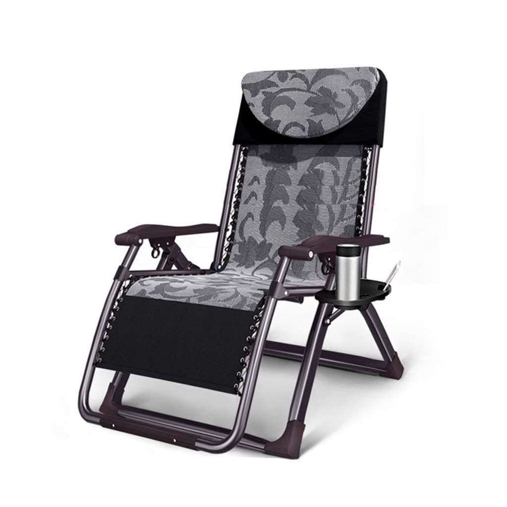 Maxibird Zero Gravity Chair Oversized Folding Recliners with Outdoor Yard Beach Suppor 400 lbs, Adjustable Lounge Chairs,Outdoor,Yard,Pool,Camping (Black)