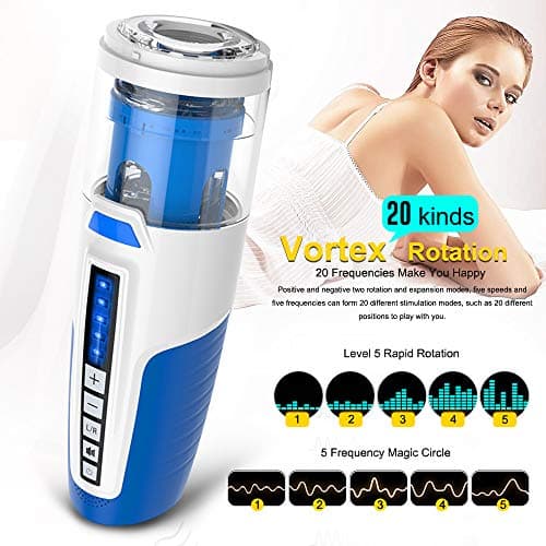 USB Rechargeable Automatic Piston Telescopic Rotation Handsfree 5 Modes 10 Speeds Sleeve Stroker Men Oral S(exy Toy for Male, Electric Sexy Underwear Device for Men