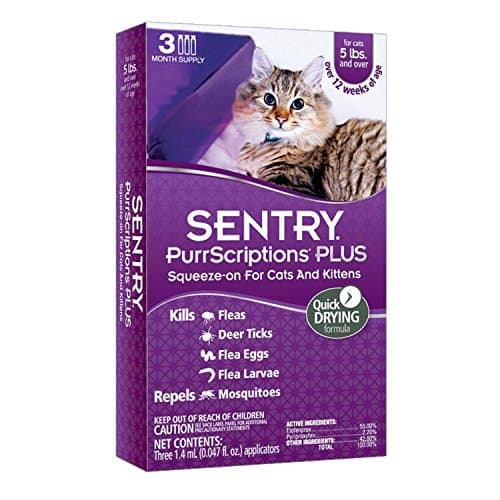 Sentry PurrScriptions Cat and Kitten Squeeze On Flea and Tick Control, 1.4 mL
