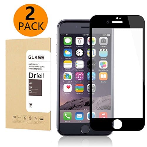 iPhone 7 Plus Screen Protector Filmmy Full Coverage Tempered Glass Screen Protector Film Edge to Edge Protection for Apple iPhone 7 Plus 5.5 Inch, Black(2 Pack)