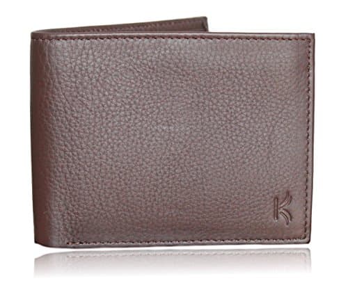 Men’s Wallet - Slim RFID Blocking Bifold Leather Wallet, Brown