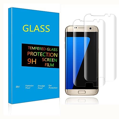 Galaxy S7 Edge Screen Protector [2 Pack] [Ultra Clear] [Case Friendly] [Anti-Scratch] HD Clear Film Tempered Glass Screen Protector for Samsung Galaxy S7 Edge