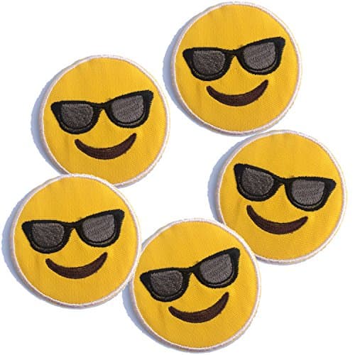 Smiling Face with Sunglasses [Save Pack] Emoji Patch (Pack 5)