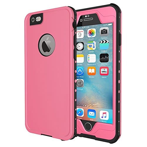 iPhone 6 / iPhone 6 Plus Waterproof Case, IP68 Protection Rating Waterproof Snow-proof Shockproof and Dirt-poof Protective Case for iPhone 6s / iPhone 6s Plus (Pink, iPhone 6 / iPhone 6s)