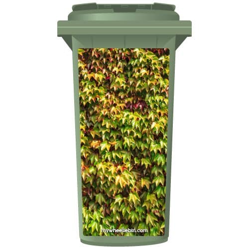 Ivy Leaves Wheelie Bin Sticker Panel Extra Large