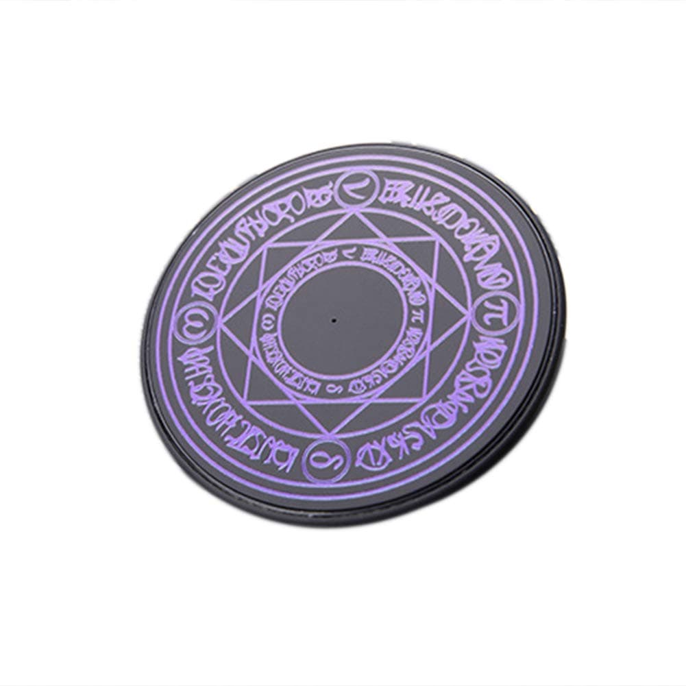 AkoMatial 10W Standard Charging Station Glowing Magic Array Wireless Charger Stand Charging Pad for Mobile Phone Purple